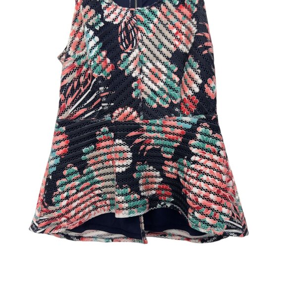 7th Avenue Design Studio Women Floral Striped Textured Sleeveless Peplum Top M - Picture 10 of 12